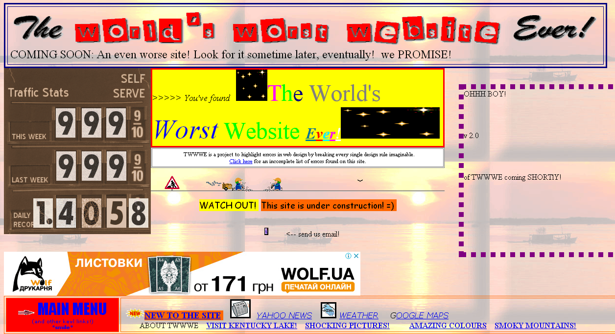 poor website design sample